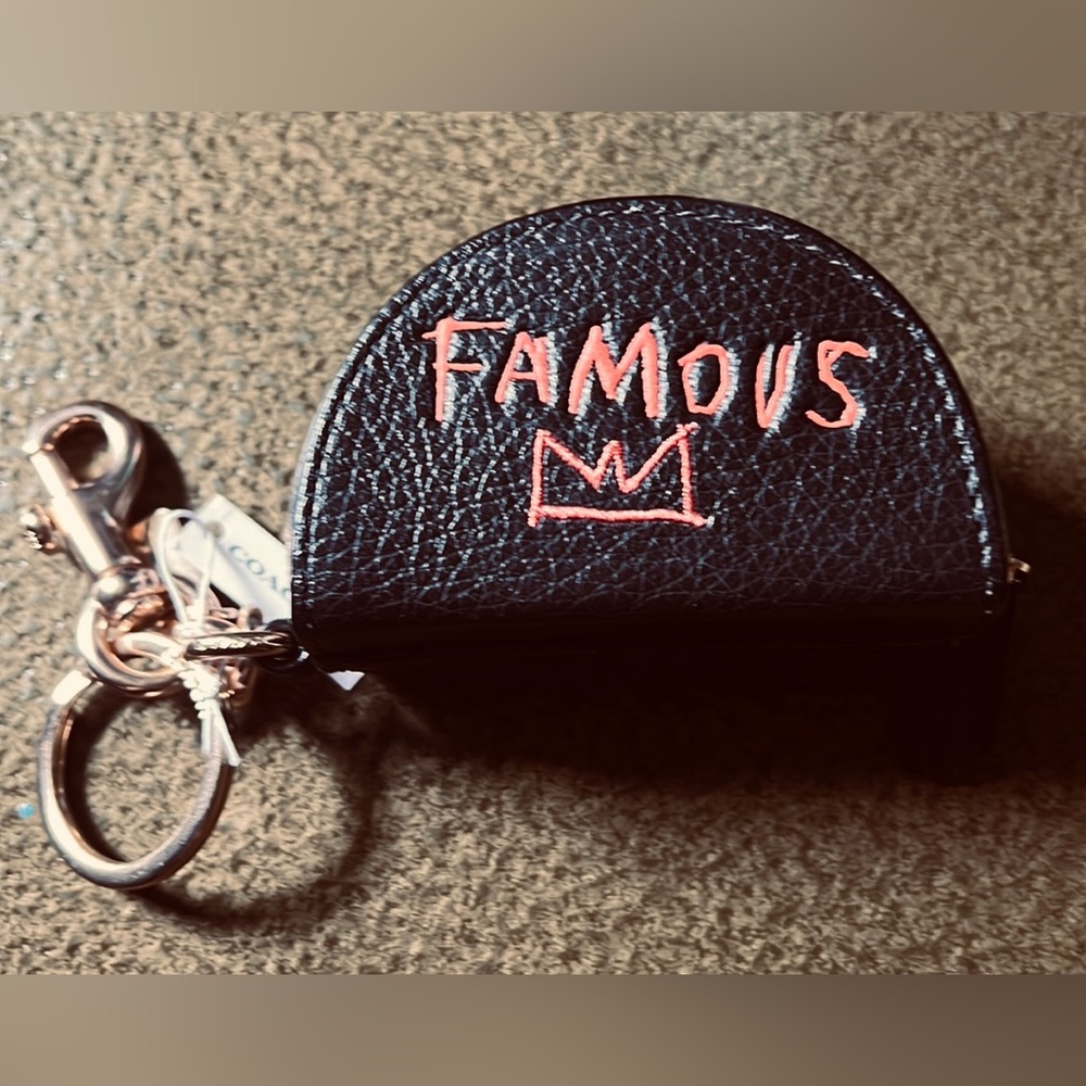 💫Coach X Jean-Michel Basquiat Mini Half Moon Bag Charm